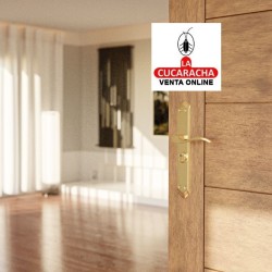 JUEGO MANILLAS ACERO PUERTAS CON PLACA Y CUADRADILLO MODELO ALFA+MULET46.