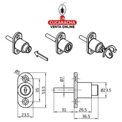 BLISTER-BLOQUEO VENTANAS CORREDERAS LLAVES IGUALES MODELO 45.