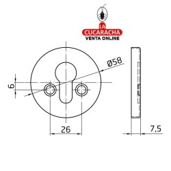 BOCALLAVE 2 TORNILLOS CILINDROS EUROPERFIL ESCUDOS 30-31 MODELO 20.