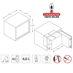 CAJA FUERTE SOBREPONER APERTURA Y CIERRE TECLADO MODELO TOPSECURE-M.