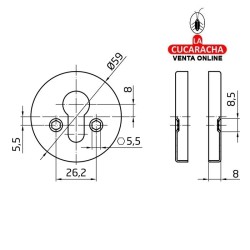 JUEGO BOCALLAVES ACERO CILINDROS EUROPERFIL MODELO 25AT.