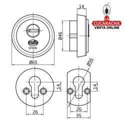 ESCUDO SEGURIDAD ACERO SINTERIZADO MODELO 40.