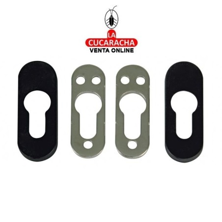 ESCUDO SEGURIDAD CUERPO ACERO EMBELLECEDOR NEGRO PLASTICO MODELO 35.