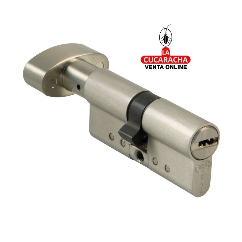 CILINDRO ALTA SEGURIDAD MULETILLA LATON CROMADO MATE CARP-MAD. Modelo 10000.