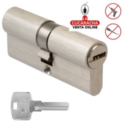 CILINDRO SEGURIDAD LATON CROMADO MATE CARP-MET. Modelo 9860.