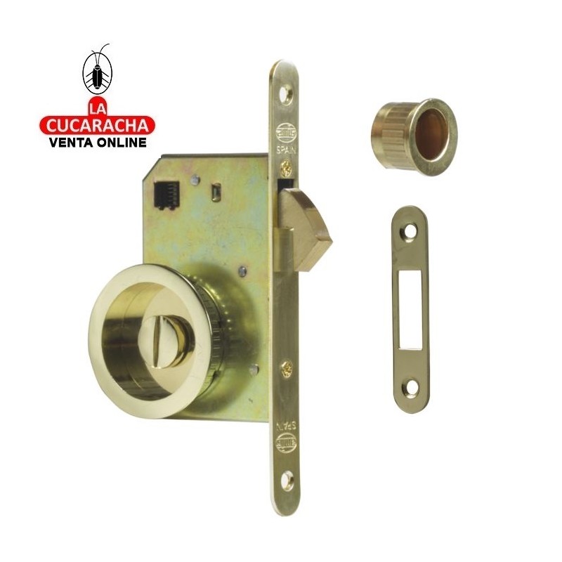 CERRADURA EMBUTIR PUERTAS CORREDERAS MADERA CON PICO DE LORO MODELO 611.