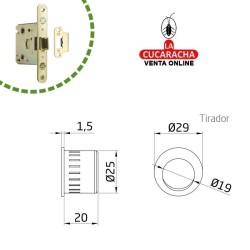 CERRADURA EMBUTIR PUERTAS CORREDERAS MADERA CON PICO DE LORO MODELO 611.