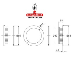 TIRADOR ZAMAK PUERTAS CORREDERAS Modelo 1622.