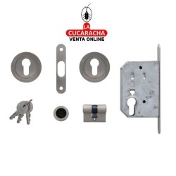 CERRADURA EMBUTIR CON CILINDRO PUERTAS CORREDERAS MADERA PICO DE LORO MODELO 606.