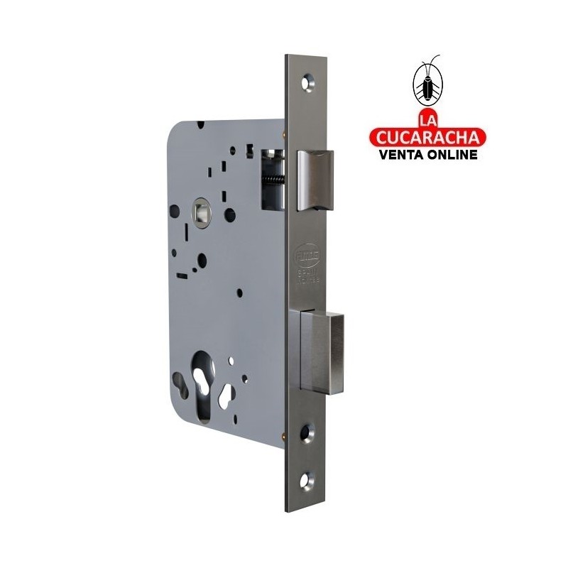 CERRADURA EMBUTIR ACERO INOX PUERTAS MADERA MODELO F725.