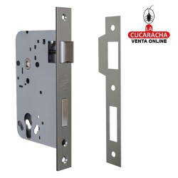 CERRADURA EMBUTIR ACERO INOX PUERTAS MADERA MODELO F725.