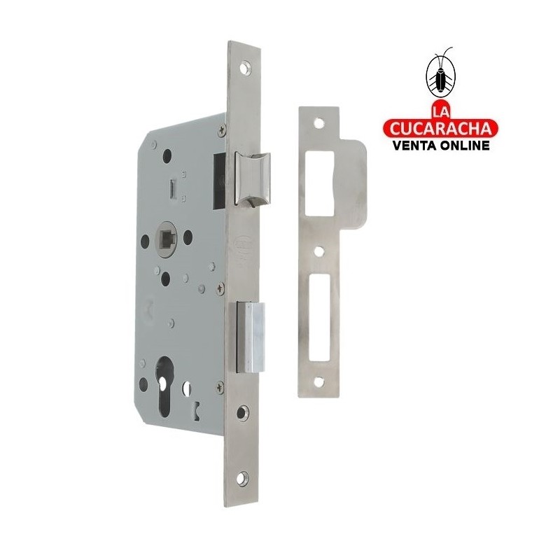 CERRADURA EMBUTIR ACERO INOX PUERTAS MADERA PALETON DE CIERRE MODELO 328.