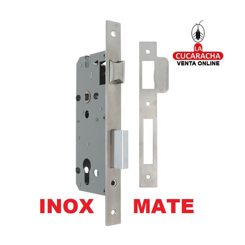 CERRADURA EMBUTIR ACERO-INOX PUERTAS MADERA PALETON DE CIERRE MODELO 326.
