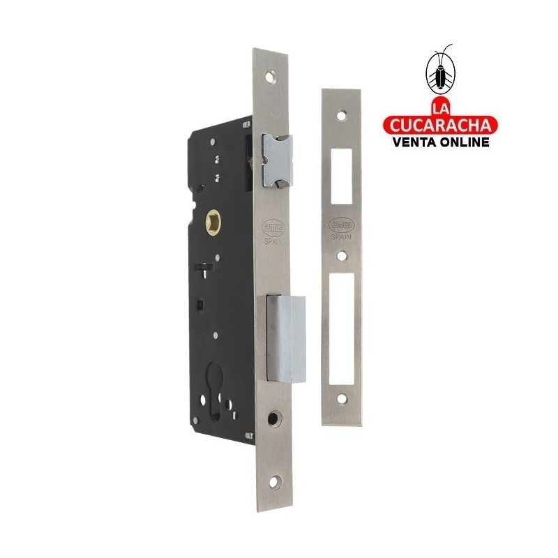 CERRADURA ECONOMICA EMBUTIR ACERO PUERTAS MADERA PALETON DE CIERRE MODELO 322.
