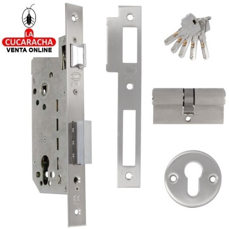 CERRADURA EMBUTIR ACERO PUERTAS MADERA PALETON DE CIERRE MODELO 340.