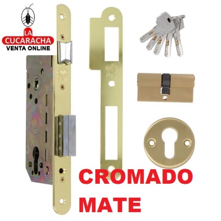 CERRADURA EMBUTIR ACERO PUERTAS MADERA PALETON DE CIERRE MODELO 341.