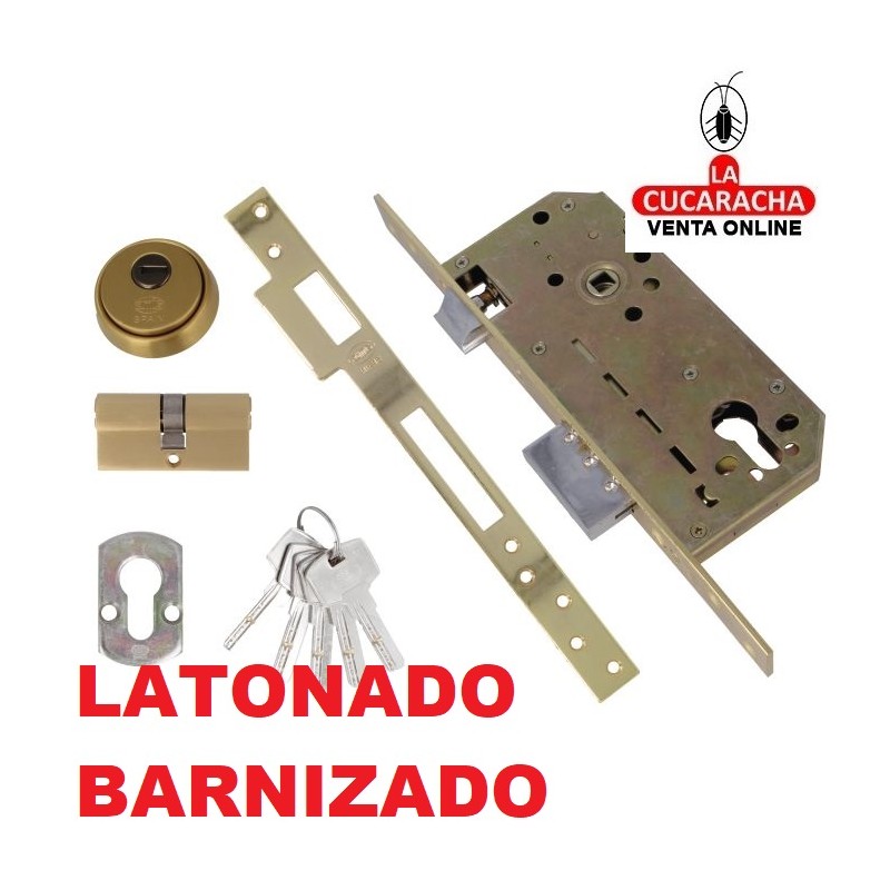 CERRADURA EMBUTIR ACERO PUERTAS MADERA PALETON DE CIERRE MODELO 200.