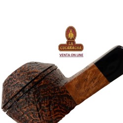 Pipa de fumar Ser Jacopo bulldog Sitter Recta Rugosa S2.