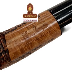 Pipa de fumar Ser Jacopo billiard Bent Brandy Rugosa S2.