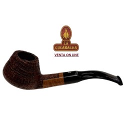 Pipa de fumar Ser Jacopo billiard Bent Brandy Rugosa S2.