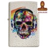 ZIPPO-ENCENDEDOR 49181 Skull Headphones Design.