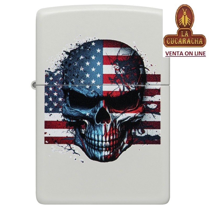 ZIPPO-ENCENDEDOR 214 Skull Flag Design.