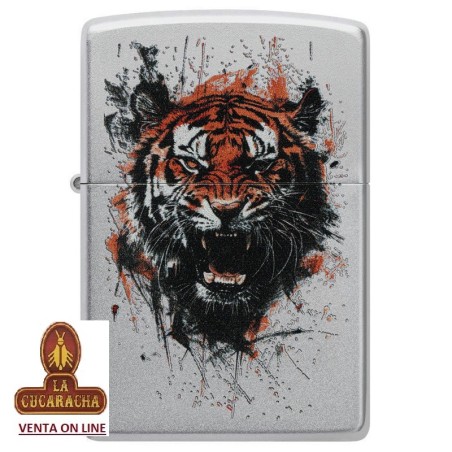 ZIPPO-ENCENDEDOR mechero 205 Tiger Head Design.