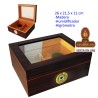 Humidor madera con higrómetro y humidificador.