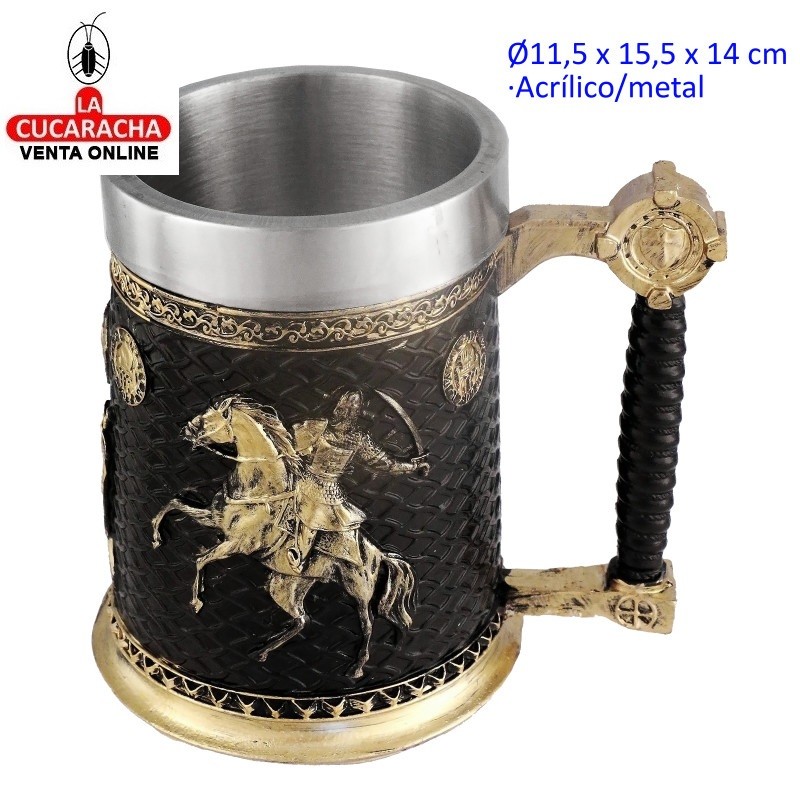 Taza ornamentación acrílica-metal 11-12-14-15cm.