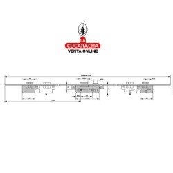yale-CERRADURA EMBUTIR COMPLETA Nº8922 A. LATON 3 PUNTOS.