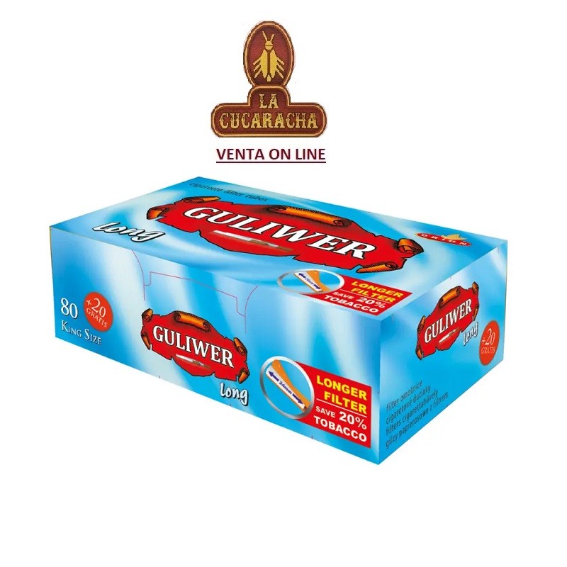 guliwer-CAJA 100 TUBOS VACIOS FILTRO LARGO.