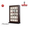 JOYERO RELOJERO VITRINA BASE MADERA EBANO CON PUERTA.
