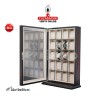 JOYERO RELOJERO VITRINA BASE MADERA EBANO CON PUERTA.