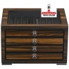Joyero guarda plumas madera ebony 4 cajones.