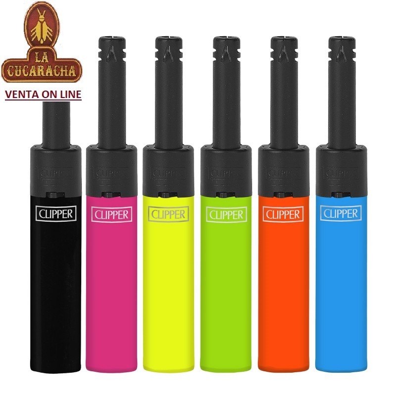 Encendedores CLIPPER piezoeléctricos «MINI TUBE SHINY COLOURS».