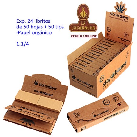 TARGARD-CAJA 24 LIBROS 50 HOJAS PAPEL LIAR 78MM+50TIPS STONERDAYS.