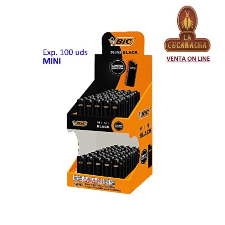 EXPOSITOR 100 encendedores BIC mini «BLACK».