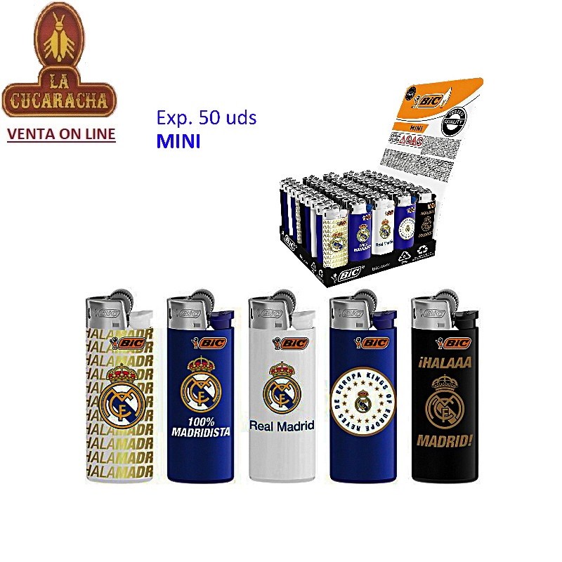 EXPOSITOR 50 encendedores BIC mini REAL MADRID.