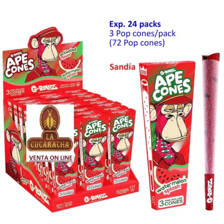 CAJA 24 PACK CON 3 CONOS G-ROLLZ «Watermelon Splash».