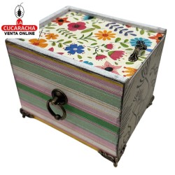 CAJA-JOYERO-REGALO MADERA 14.50X11.50X12 CM. CAJAS DECORADAS.