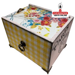 CAJA-JOYERO-REGALO MADERA 18X13.50X13 CM. CAJAS DECORADAS.