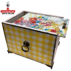 CAJA-JOYERO-REGALO MADERA 18X13.50X13 CM. CAJAS DECORADAS.