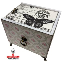 CAJA-JOYERO-REGALO MADERA 17X13X12.50 CM. CAJAS DECORADAS.