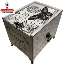 CAJA-JOYERO-REGALO MADERA 17X13X12.50 CM. CAJAS DECORADAS.