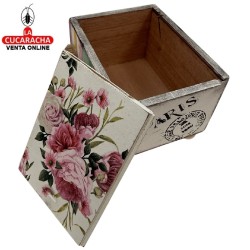 CAJA-JOYERO-REGALO MADERA 12.50X10X7 CM. CAJAS DECORADAS.