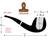 Pipa española ENA-Bruken CHURCHWARDEN BENT BILLIARD LISA 407-9MM.