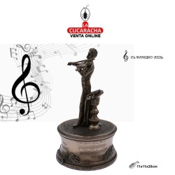 FIGURA MUSICAL JOHANN STRAUSS DANUBIO AZUL C/MOVIMIENTO.
