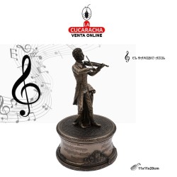 FIGURA MUSICAL JOHANN STRAUSS DANUBIO AZUL C/MOVIMIENTO.
