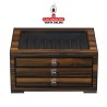 Joyero guarda 24 plumas madera ebony 3 cajones.