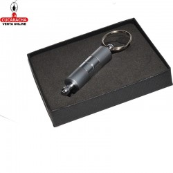 Perforador metálico doble con llavero, color cromado 2